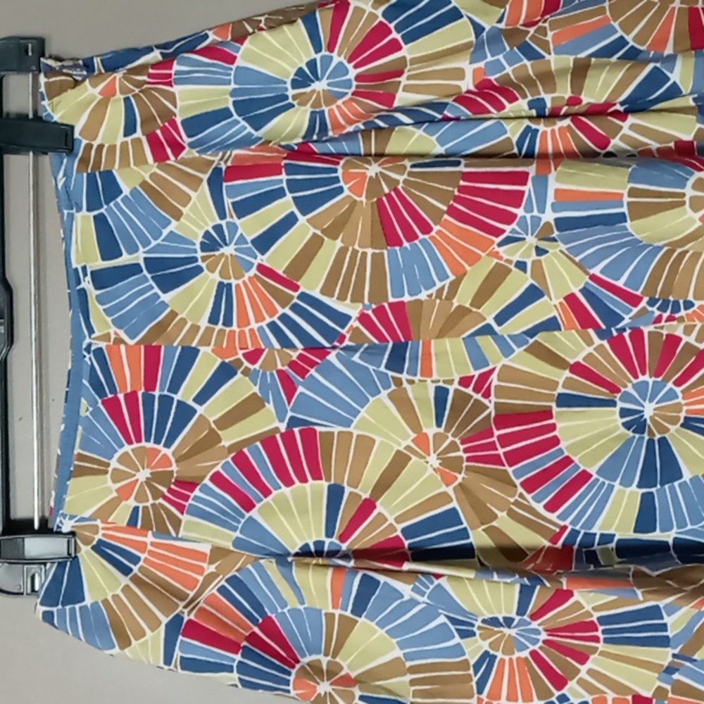 Talbots Multi Colored Circle Patterned Lined Skir… - image 3